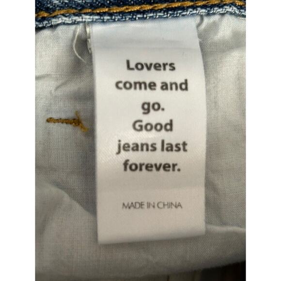 PacSun Jeans Womens Size 26 Two Toned High Rise Straight Button Fly Undone Hem - Picture 9 of 14